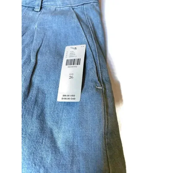 Pilcro and the Letterpress Mina Wide Leg Culottes Denim Shorts Size 26 NWT $98 - Picture 4 of 9
